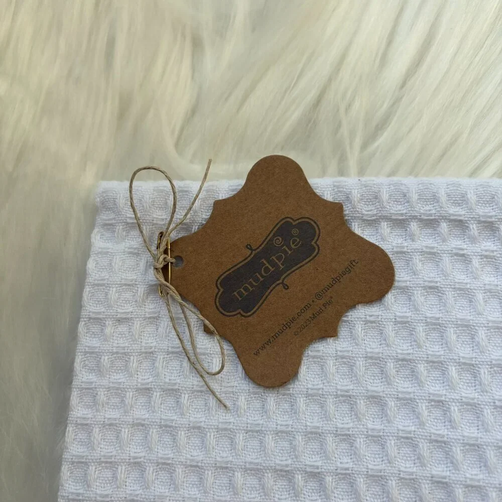 Mudpie Christmas Don't Look at Me Dog Hand Towel NWT